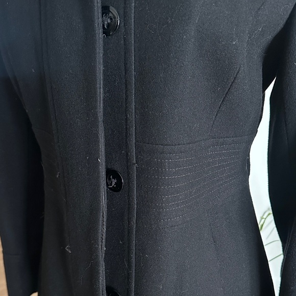 Esprit Women's Black Fur-Trimmed Hooded Coat - medium - Picture 5 of 16